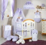  - 4-dln souprava do postlky -medvdek na mrku lila 120x90cm VPRODEJ !!! od  firkon-kocarky.cz