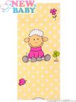  - Flanelov plena s potiskem New Baby lut s ovekou a puntkem od  firkon-kocarky.cz