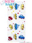  - Flanelov plena s potiskem New Baby bl autka od  firkon-kocarky.cz