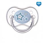  - 22/580 idtko 0-6m silikonov symetrick Newborn Baby modr od  firkon-kocarky.cz
