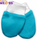  - Kojeneck bavlnn rukaviky BABY NELLYS tyrkysov od  firkon-kocarky.cz