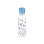  - 42/201 Lhev sklenn s potiskem new 240ml modr od  firkon-kocarky.cz