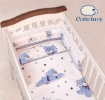  - 3-dln souprava do postlky Cottolare - Medvdek SNLEK - modr   135/100cm  od  www.firkon-kocarky.cz