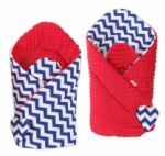  - Oboustrann zavinovaka MINKY BABY - zigzag  tm.modr + erven od  firkon-kocarky.cz