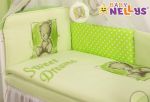  - 3-dln luxusn souprava do postlky s mantinelem okolo cel postlky Sweet Dreams by Teddy Baby SWEET TEDDY zelen od  www.firkon-kocarky.cz