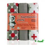  - BIO Bambusov pleny 3 kusy v balen T-tomi  erven kuliky od  www.firkon-kocarky.cz