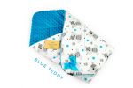  - Oboustrann ZAVINOVAKA MINKY FLOO FOR BABY  MANUFACTURA medvdci TEDDY modr od  www.firkon-kocarky.cz