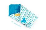  - Oboustrann ZAVINOVAKA MINKY FLOO FOR BABY  MANUFACTURA ptci modr od  www.firkon-kocarky.cz