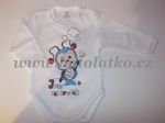  - Kojeneck body dlouh rukv JSEM V BROUEK blo - modr od  firkon-kocarky.cz