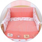  - Samostatn mantinel do postlky 120 X 60 cm i 140 X 70 cm - Ceba Baby kytiky Coral od  www.firkon-kocarky.cz