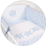  - 3 - dln luxusn  souprava do postlky s vivkou  135x100 cm CEBA BABY hvzdiky sv.modr od  www.firkon-kocarky.cz