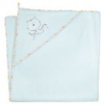  - Ceba Baby Frot osuka s kapuc a obrzkem koiky 100x100 cm  svtle modr od  www.firkon-kocarky.cz