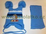  - 2 dln soupravika pro kluky -vlnn epice s 2 bambulemi, proukem, nivkou jeeka  s npisem: 
