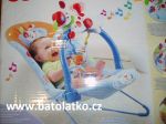  - Vibran lehtko s hrazdikou  motiv pejska  FISHER PRICE modr od  www.firkon-kocarky.cz