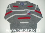  - Chlapeck svetr s prouky s vivkou auta SEAGUAL tm.ed + erven prouky od  firkon-kocarky.cz