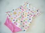  - Dv bavlnn body krtk rukv Nafitto puntky - svtle rov + bl od  www.firkon-kocarky.cz