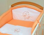  - 3-dln souprava do postlky s vivkou -medvdek na msku-oranov 120x90 cm od  firkon-kocarky.cz