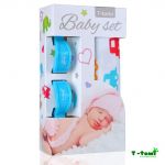  - Baby set - bambusov osuka auta + korkov kolek modr T-tomi od  www.firkon-kocarky.cz