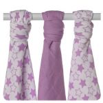  - Bambusov pleny XKKO BMB 70x70 - Little Stars Lilac MIX 3ks od  firkon-kocarky.cz