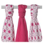 - Bambusov pleny XKKO BMB 70x70 - Little Stars Magenta MIX 3ks od  firkon-kocarky.cz