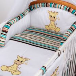  - Luxusn 2-dln povleen do postlky   Baby Dreams - SAFARI - IRAFA  NELLYS modro-hnd prouek od  firkon-kocarky.cz