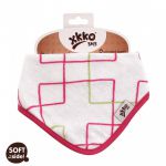  - Bambusov dtsk slintek/tek XKKO BMB - Magenta squares od  firkon-kocarky.cz