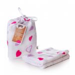 - Bambusov zavinovaka XKKOBMB Lilac Hearts 120x120cm - 1ks od  firkon-kocarky.cz