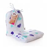  - Bambusov zavinovaka XKKOBMB Ocean blue Hearts 120x120cm - 1ks od  firkon-kocarky.cz
