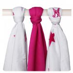  - Bambusov pleny XKKOBMB Magenta Stars MIX 70x70cm - 3ks od  firkon-kocarky.cz