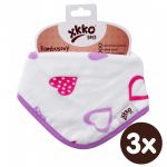  - Bambusov dtsk slintek/tek XKKO BMB - Lilac Hearts 3ks od  firkon-kocarky.cz