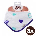  - Bambusov dtsk slintek/tek XKKO BMB - Ocean Blue Hearts 3ks od  firkon-kocarky.cz