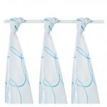  - Bambusov pleny XKKOBMB Squares&Circles Cyan Circles 70x70cm - 3 ks od  firkon-kocarky.cz