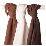  - Bambusov pleny XKKOBMB Choco  MIX 70x70cm - 3ks od  firkon-kocarky.cz