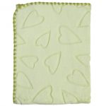  - Krsn hebk dtsk deka PLY vytlaovan srdce 80x90 cm Duet Baby zelen od  firkon-kocarky.cz