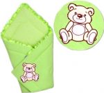  - Luxusn zavinovaka TEDDY BEAR Baby Nellys - jersey - zelen od  www.firkon-kocarky.cz