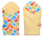  - Luxusn oboustrann zavinovaka MINKY barevn sloni lut od  www.firkon-kocarky.cz