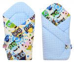  - Luxusn oboustrann zavinovaka MINKY sovy barevn modr od  www.firkon-kocarky.cz
