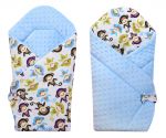  - Luxusn oboustrann zavinovaka MINKY opiky modr od  www.firkon-kocarky.cz
