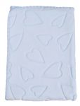  - Krsn hebk dtsk deka PLY vytlaovan srdce 80x90 cm Duet Baby modr od  firkon-kocarky.cz