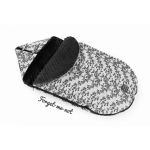  - Vodoodoln oboustrann fusak do korku  3v1  MANUFAKTURA   Floo for baby  erno-bl kvtek s tmavm minky  od  www.firkon-kocarky.cz